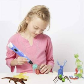 DRUKARKA DŁUGOPIS 3D PEN 2 ZESTAW + WKŁADY FIOLET