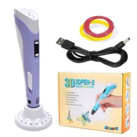 DRUKARKA DŁUGOPIS 3D PEN 2 ZESTAW + WKŁADY FIOLET