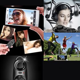 PILOT BLUETOOTH MINI GAMEPAD Z 4 PRZYCISKAMI CZARNY - Akcesoria rtv agd