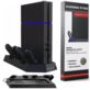 PODSTAWKA CHŁODZĄCA PS4 Z ŁADOWARKĄ DO PADÓW DUALSHOCK I Z HUBEM USB CZARNA - Akcesoria rtv agd