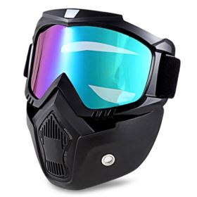 GOGLE Z MASKĄ NA MOTOR NARTY SNOWBOARD - Akcesoria sportowe