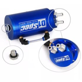 SEPARATOR OLEJU ZBIORNIK ODMY OLEJOWEJ UNIWERSALNY D1SPEC OIL CATCH TANK 10MM NIEBIESKI - Akcesoria motoryzacyjne