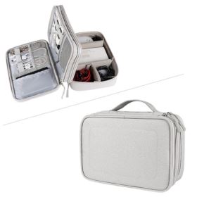 ORGANIZER NA ELEKTRONIKĘ I KABLE ETUI PODWÓJNE SZARE