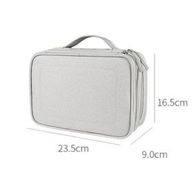 ORGANIZER NA ELEKTRONIKĘ I KABLE ETUI PODWÓJNE SZARE