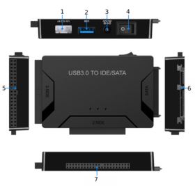 ADAPTER MOSTEK DO DYSKÓW USB SATA IDE 3W1