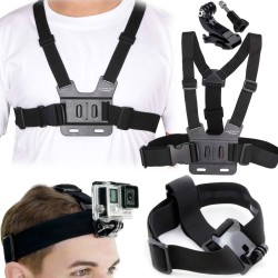 SZELKI NA TORS UCHWYT OPASKA NA GŁOWĘ DO KAMERY SPORTOWEJ GOPRO HERO 2 3+ 4