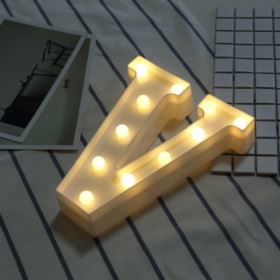 LITERA LED ŚWIECĄCA V BIAŁA 22CM