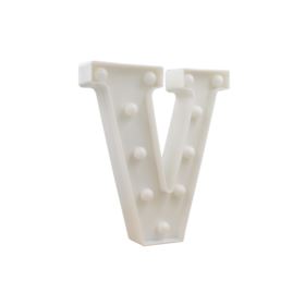 LITERA LED ŚWIECĄCA V BIAŁA 22CM