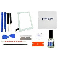 DIGITIZER IPAD 2 A1395 A1396 A1397 Z ZESTAWEM NAPRAWCZYM BIAŁY