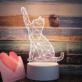 LAMPKA 3D KOTEK LED NA USB