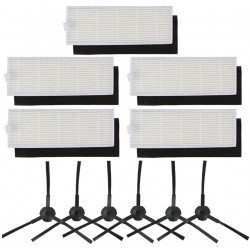 ZESTAW SZCZOTEK DO ROBOTA ILIFE A4 A4S A6 T4 Z FILTRAMI HEPA 3 KOMPLETY