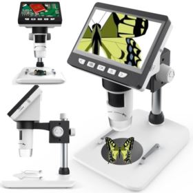 MIKROSKOP CYFROWY Z WYŚWIETLACZEM LCD 1000x 1080P 8 LED INSKAM-307 + SZMATKA ŚCIERECZKA Z MIKROFIBRY KRZYMARK