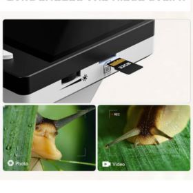 MIKROSKOP CYFROWY Z WYŚWIETLACZEM LCD 1000x 1080P 8 LED INSKAM-307 + SZMATKA ŚCIERECZKA Z MIKROFIBRY KRZYMARK