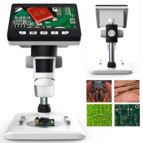 MIKROSKOP CYFROWY Z WYŚWIETLACZEM LCD 1000x 1080P 8 LED INSKAM-307 + SZMATKA ŚCIERECZKA Z MIKROFIBRY KRZYMARK