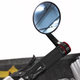 LUSTERKA MOTOCYKLOWE QUAD SKUTER ATV OKRĄGŁE 2 SZT. ZE ŚCIERECZKĄ