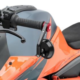 LUSTERKA MOTOCYKLOWE QUAD SKUTER ATV OKRĄGŁE 2 SZT. ZE ŚCIERECZKĄ