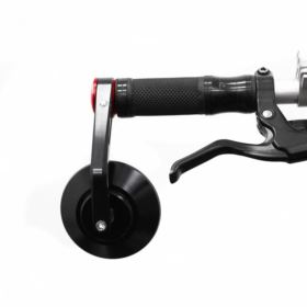 LUSTERKA MOTOCYKLOWE QUAD SKUTER ATV OKRĄGŁE 2 SZT. ZE ŚCIERECZKĄ