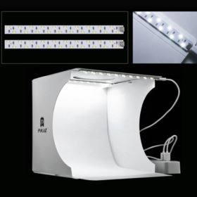 NAMIOT BEZCIENIOWY LED MAŁY STUDIO FOTO 20 CM 2 X LED