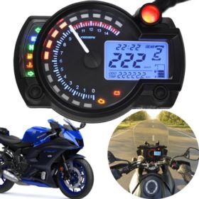 UNIWERSALNY LICZNIK MOTOCYKLOWY CYFROWY LED 7 KOLORÓW