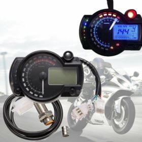 UNIWERSALNY LICZNIK MOTOCYKLOWY CYFROWY LED 7 KOLORÓW