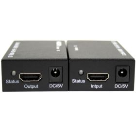 EXTENDER HDMI NA RJ45 LAN CZARNY PRZEDŁUŻACZ DO 60 METRÓW ODBIORNIK I NADAJNIK