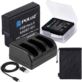 ŁADOWARKA 3-KANAŁOWA DO GO PRO HERO 5 6 Z BATERIĄ AHDBT-501 1220MAH I KABLEM PULUZ