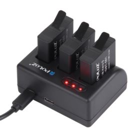 ŁADOWARKA 3-KANAŁOWA DO GO PRO HERO 5 6 Z BATERIĄ AHDBT-501 1220MAH I KABLEM PULUZ
