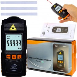 TACHOMETR RPM GM8905 OBROTOMIERZ Z DUŻYM WYŚWIETLACZEM LCD