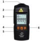 TACHOMETR RPM GM8905 OBROTOMIERZ Z DUŻYM WYŚWIETLACZEM LCD
