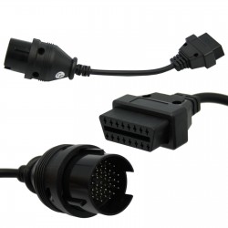 ADAPTER OBD 2 NA OBD 38 PIN DO MERCEDESA 1990-2002 PRZEJŚCIÓWKA CZARNA