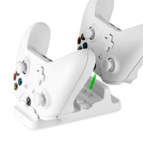 STACJA DOKUJĄCA DO XBOX ONE XBOX ONE S XBOX ONE X Z AKUMULATORAMI BIAŁA