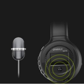 SŁUCHAWKI BEZPRZEWODOWE ZEALOT B570 NAUSZNE BLUETOOTH CZARNO-BRĄZOWE