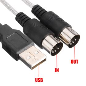 KONWERTER USB MIDI INTERFEJS IN/OUT 16 KANAŁÓW