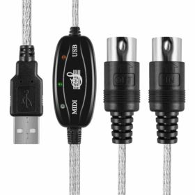 KONWERTER USB MIDI INTERFEJS IN/OUT 16 KANAŁÓW