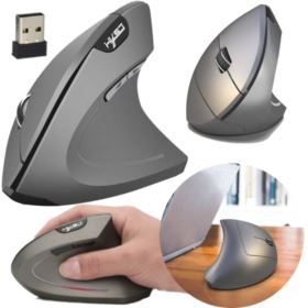 MYSZKA PIONOWA HXSJ T24 BEZPRZEWODOWA ERGONOMICZNA SZARA
