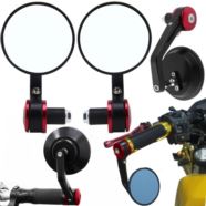 LUSTERKA MOTOCYKLOWE QUAD SKUTER ATV OKRĄGŁE 2 SZT.