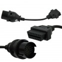 ADAPTER OBD 2 NA OBD 38 PIN DO MERCEDESA 1990-2002 PRZEJŚCIÓWKA CZARNA