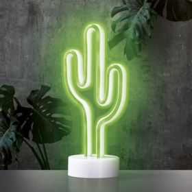 LAMPKA NOCNA LED KAKTUS Z PODSTAWKĄ I KABLEM USB