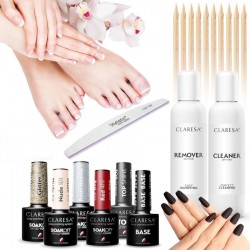 ZESTAW DO MANICURE HYBRYDOWEGO LAKIERY I AKCESORIA