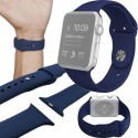 PASEK DO ZEGARKA APPLE WATCH 1 2 3 4 5 6 SE GRANATOWY 42/44MM SILIKONOWY