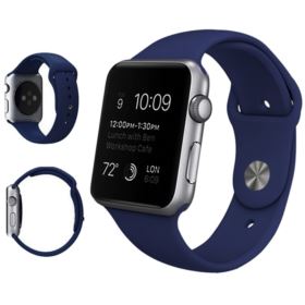 PASEK DO ZEGARKA APPLE WATCH 1 2 3 4 5 6 SE GRANATOWY 42/44MM SILIKONOWY