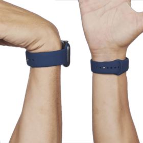 PASEK DO ZEGARKA APPLE WATCH 1 2 3 4 5 6 SE GRANATOWY 42/44MM SILIKONOWY