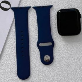 PASEK DO ZEGARKA APPLE WATCH 1 2 3 4 5 6 SE GRANATOWY 42/44MM SILIKONOWY