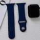PASEK DO ZEGARKA APPLE WATCH 1 2 3 4 5 6 SE GRANATOWY 42/44MM SILIKONOWY
