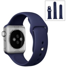 PASEK DO ZEGARKA APPLE WATCH 1 2 3 4 5 6 SE GRANATOWY 42/44MM SILIKONOWY