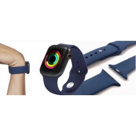 PASEK DO ZEGARKA APPLE WATCH 1 2 3 4 5 6 SE GRANATOWY 42/44MM SILIKONOWY