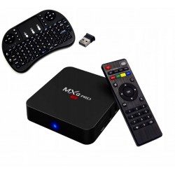 SMART TV BOX MXQ PRO 4K ULTRA HD ANDROID RAM 1GB 1.5 GHZ Z MINI KLAWIATURĄ BEZPRZEWODOWĄ