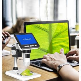 MIKROSKOP CYFROWY Z WYŚWIETLACZEM LCD 1000x 1080P 8 LED INSKAM-307 + SZMATKA ŚCIERECZKA Z MIKROFIBRY KRZYMARK