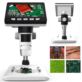 MIKROSKOP CYFROWY Z WYŚWIETLACZEM LCD 1000x 1080P 8 LED INSKAM-307 + SZMATKA ŚCIERECZKA Z MIKROFIBRY KRZYMARK