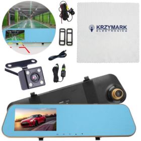 WIDEOREJESTRATOR ANYTEK N8 Z KAMERĄ COFANIA W LUSTERKU FULL HD ZE ŚCIERECZKĄ